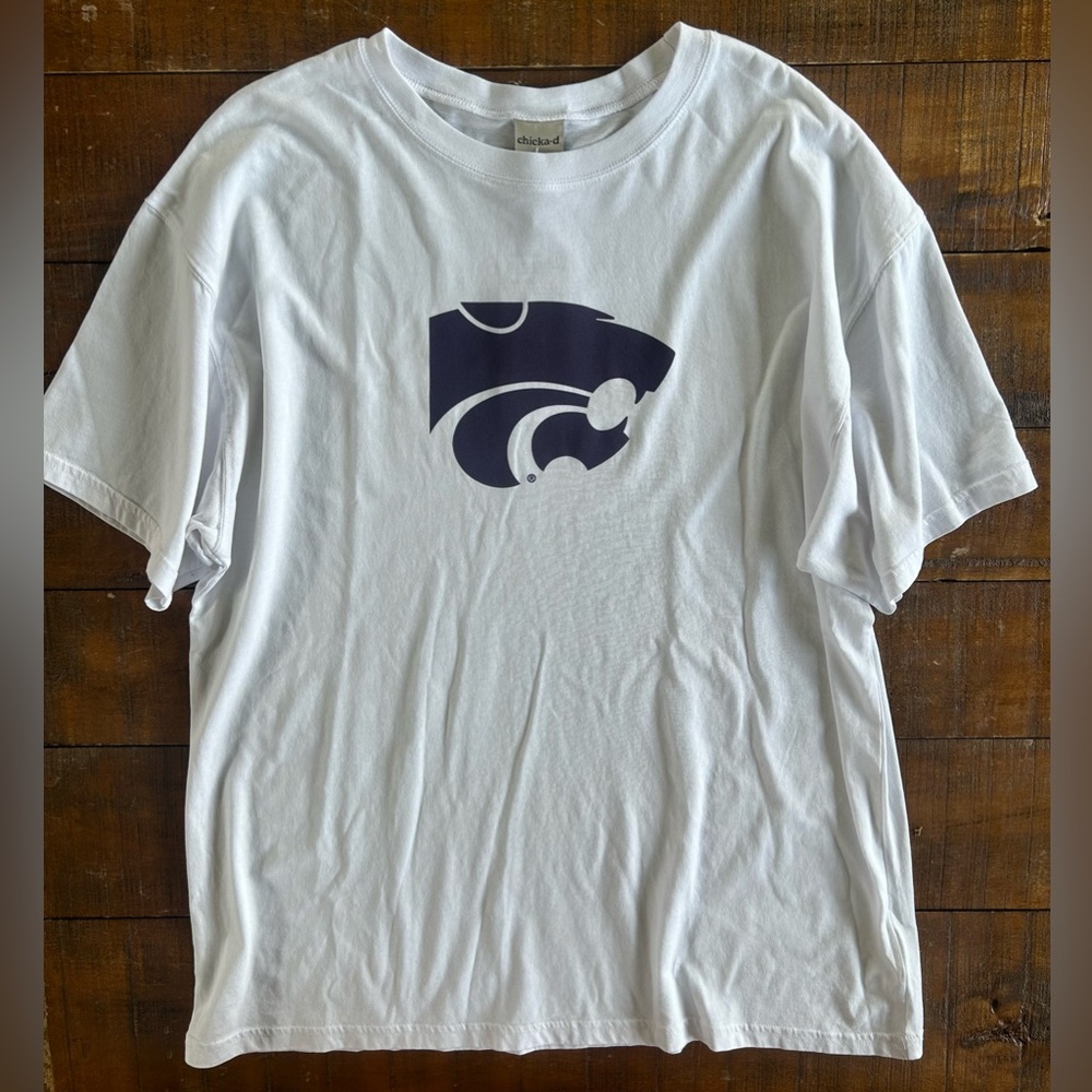 Kansas State KSU Wildcats Chicka-d Oversized Tee‎ Shirt L/XL